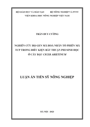 Gen TCP ở đậu gà: Đáp ứng stress phi sinh học