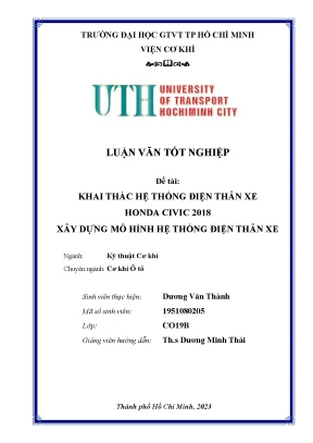 Khai thác hệ thống điện thân xe honda