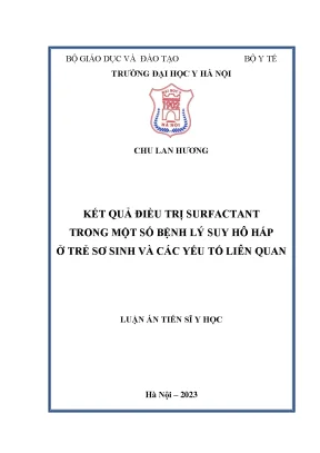 Kết quả điều trị surfactant trong một