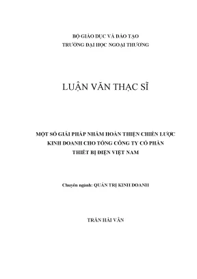Luận văn: Chiến lược kinh doanh GELEX (Thiết bị điện VN)
