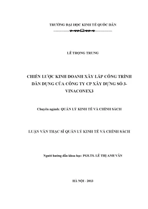 Chiến lược kinh doanh xây lắp dân dụng của Vinaconex3