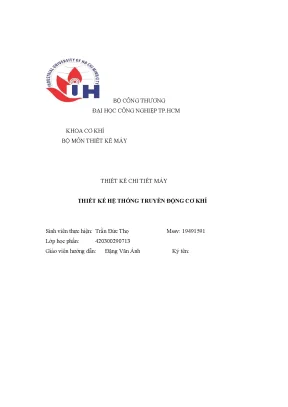 Thiết kế chi tiết máy thiết kế hệ thống