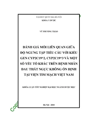 Mối liên quan giữa độ ngưng tập tiểu