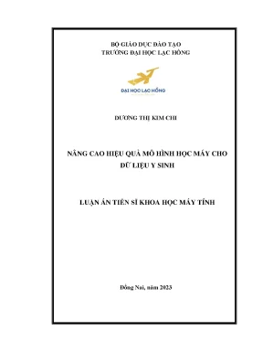 Luận án: Nâng cao hiệu quả học máy cho dữ liệu y sinh