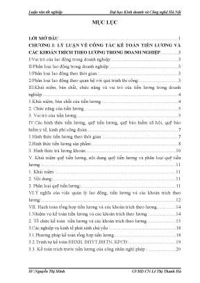 Tiền lương và các khoản trích theo