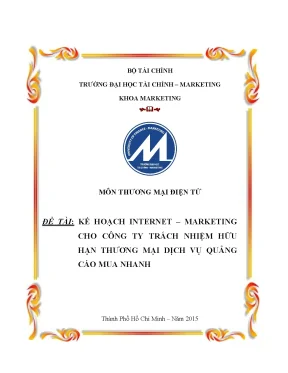 Mẫu kế hoạch Internet Marketing cho Sàn TMĐT Mua Nhanh