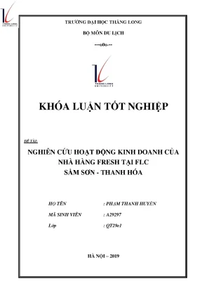 Hoạt động kinh doanh của nhà hàng fresh