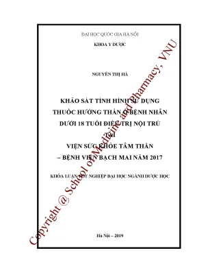 Tình hình sử dụng thuốc hướng thần ở