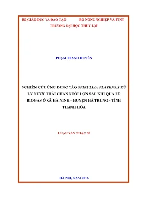 ứng dụng tảo ninh huyện hà trung tỉnh