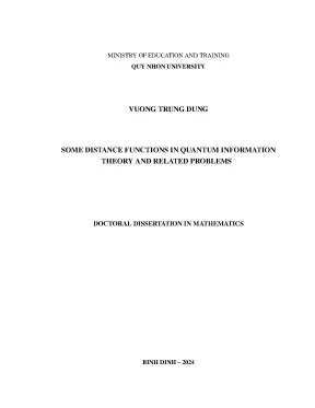 Hàm khoảng cách trong Lý thuyết Thông tin Lượng tử