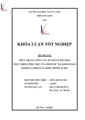 Đánh giá hiệu quả công việc tại Hanoi La Siesta Hotel