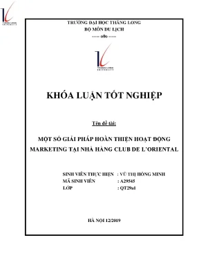 Giải pháp hoàn thiện hoạt động