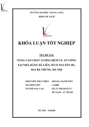 Nâng cao chất lượng dịch vụ ăn uống tại