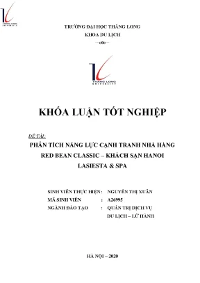 Phân tích năng lực cạnh tranh nhà hàng Red Bean Classic