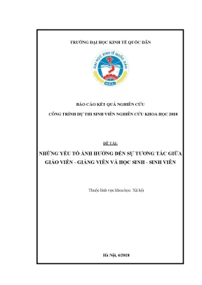 Những yếu tố ảnh hưởng đến sự