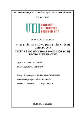 Khai thác hệ thống điện thân xe ô tô