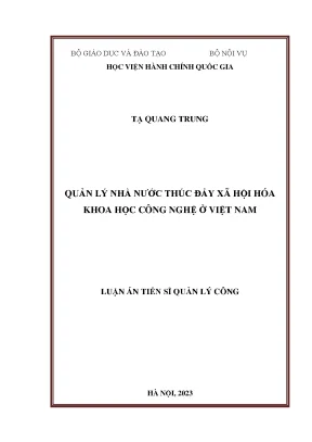 Xã hội hóa KHCN tại Việt Nam: Vai trò quản lý nhà nước
