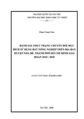 Thực trạng chuyển đổi mục đích sử dụng