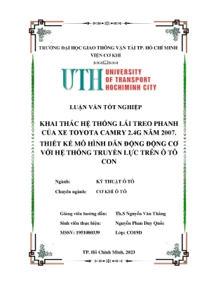 Hệ thống lái, treo, phanh xe Toyota Camry 2.4G 2007 chi tiết