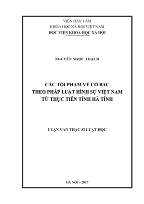 Tội phạm cờ bạc: Phân tích theo Luật Hình sự & thực tiễn