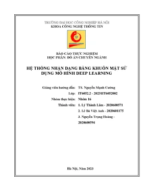 Xây dựng Hệ thống Nhận dạng khuôn mặt bằng Deep Learning