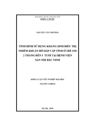 Tình hình sử dụng kháng sinh điều trị