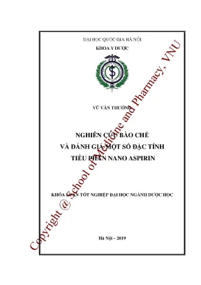 Bào chế và đánh giá một số đặc tính