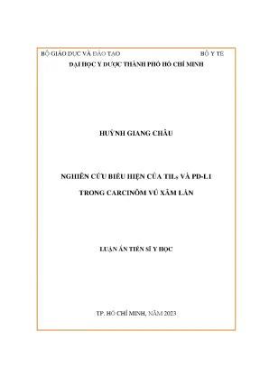 Biểu hiện TILs và PD-L1 trong carcinôm vú xâm lấn