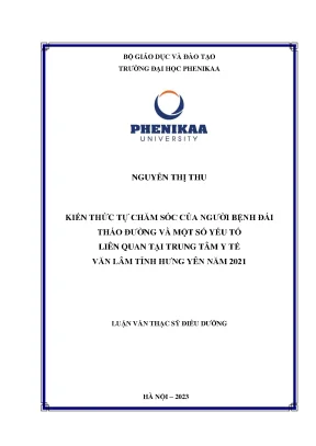 Kiến thức tự chăm sóc của người bệnh