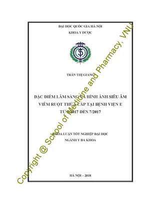 Đặc điểm lâm sàng và hình ảnh siêu âm