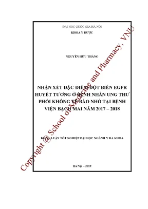 Nhận xét đặc điểm đột biến egfr huyết
