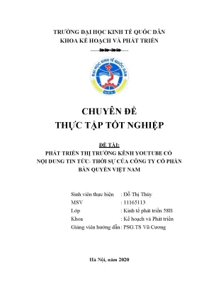 Phát triển thị trường kênh youtube có