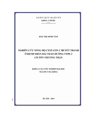 Nồng độ cystatin c huyết thanh ở bệnh