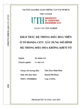 Khai thác hệ thống điều hoà trên ô tô
