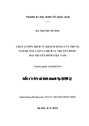 Dịch vụ khách hàng của TVAd VTV: Thực trạng & Giải pháp