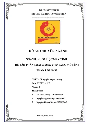 Phân loại giống chó bằng mô hình SVM: Hướng dẫn chi tiết