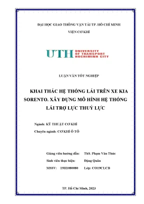Phân tích hệ thống lái trợ lực thuỷ lực xe Kia Sorento