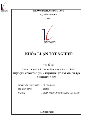 Thực trạng và các biện pháp tăng cường