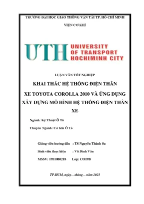 Khai thác hệ thống điện thân xe toyota