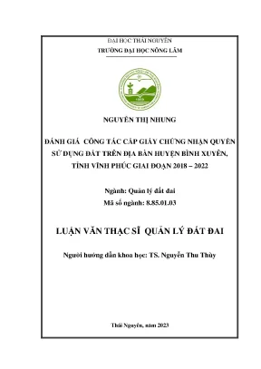 Thực trạng cấp sổ đỏ tại Bình Xuyên, Vĩnh Phúc 2018-2022