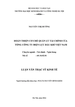 Quản lý tài chính tại PV Power: Thực trạng & Giải pháp