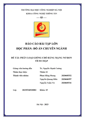 Phân Loại Giống Chó Bằng Mạng Nơ Ron Tích Chập (CNN)