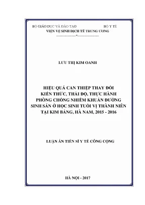 Hiệu quả can thiệp thay đổi kiến thức