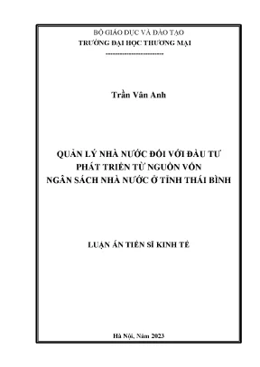 Quản lý nhà nước đối với đầu tư phát