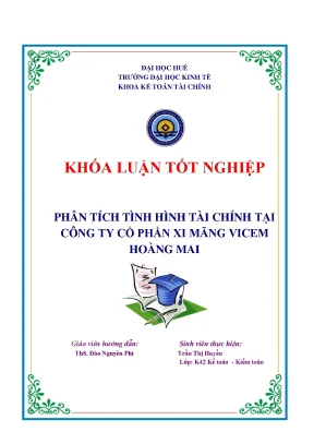 Khóa luận: Phân tích tài chính xi măng Vicem Hoàng Mai