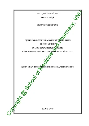 Định lượng stipuleanosid r2 trong thân