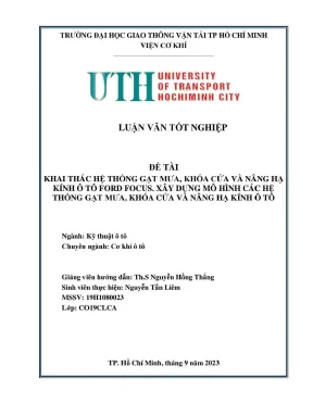 Khai thác hệ thống gạt mưa khóa cửa và
