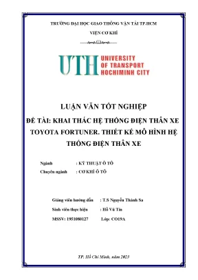Khai thác hệ thống điện thân xe toyota