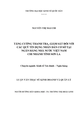 Tăng cường thanh tra Quỹ tín dụng nhân dân tại Sơn La