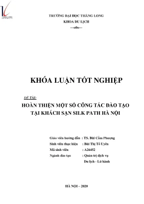Hoàn thiện một số công tác đào tạo tại